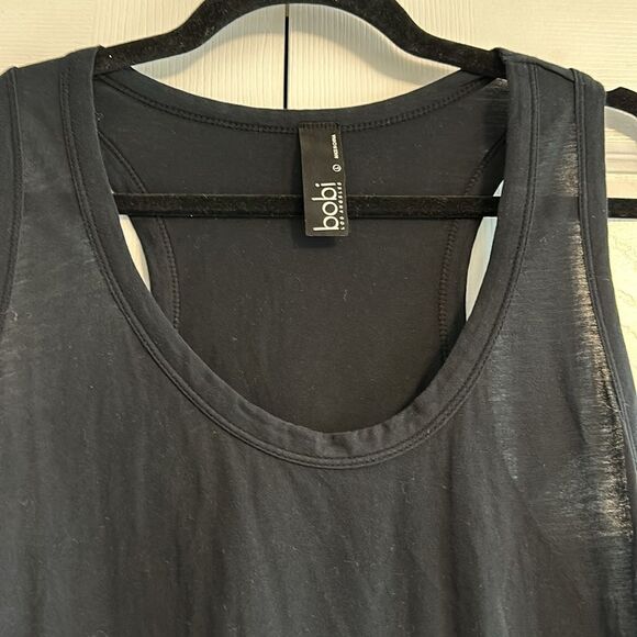 Bobi Women’s Black Basic Racerback Tank Top, Size L - Picture 2 of 6